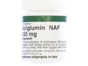 Aciglumin NAF 250mg tabletter 100stk