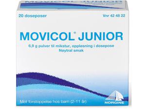 Movicol Junior doseposer nøytral smak 20 stk