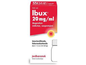 Ibux Mikstur 20mg/ml jordbær 100 ml
