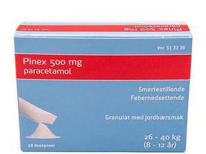Pinex 500mg granulat doseposer fra 8 år 10stk