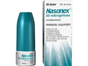 Nasonex 50mcg/dose nesespray 60doser