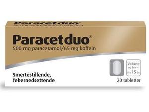Paracetduo 500/65mg tabletter 20stk