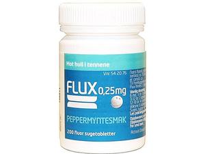 Flux 0,25 mg Sugetabletter Peppermynte 200 stk