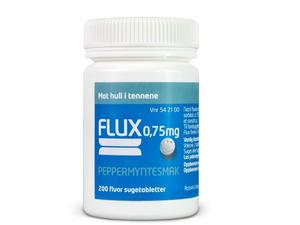 Flux 0,75mg sugetabletter peppermynte 200stk