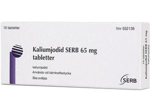 SERB Kaliumjodid 65 mg tabletter, 10 tabletter