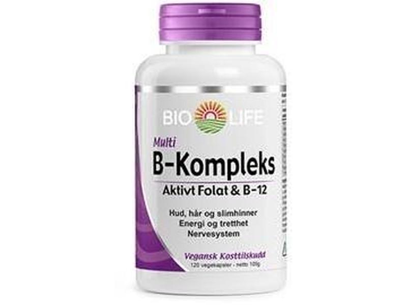 Laveste Pris For Bio Life Super B-Kompleks 120 Kapsler