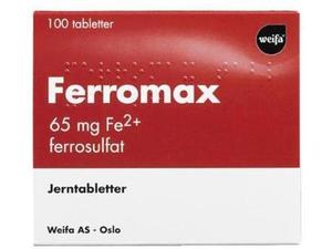 Ferromax 65mg jerntabletter 100 stk