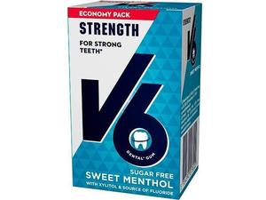 V6 Strength tyggegummi sweet menthol 50stk