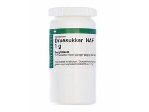 Druesukker NAF 1 g tabletter 100stk