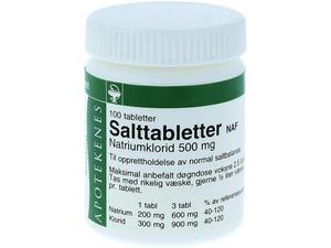 Salttabletter NAF 500mg tabletter 100stk