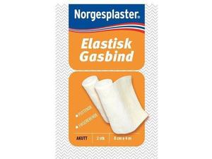 Norgesplaster elastisk gasbind 8cmx4m 2stk