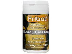 Fribol Hoste/Hals sukkerfrie drops sitron 60g