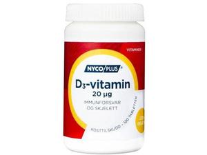 Nycoplus D3-vitamin 20mcg tabletter 100stk