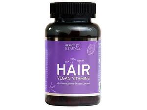 Beauty Bear Hair vegan-vitaminer gummibjørner 60 stk