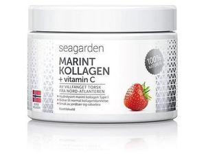 Seagarden marint kollagen + vitamin C jordbær 150g