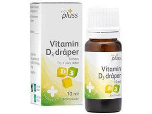Vidi pluss vitamin D3 dråper 10 ml 