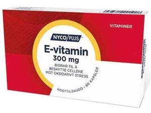 Nycoplus E-vitamin 300 mg kapsler 60stk