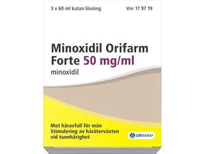 Minoxidil Orifarm Forte 50mg/ml, 3x60 ml
