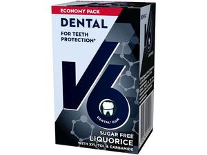 V6 Dental Care Liquorice tuggummi 70 g