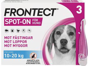 Frontect 10-20 kg Spot-on, lösning Fipronil, kombinationer 3 x 2 milliliter