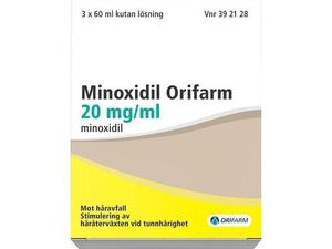 Minoxidil Orifarm Kutan lösning 20 mg/ml 3 x 60 ml