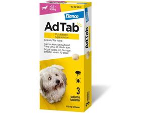 AdTab 112 mg Tuggtabletter för Hund > 2,5–5,5 kg