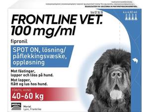 Frontline Vet. Spot-on lösning för hund 40-60 kg 100 mg/ml 4 x 4,02 ml