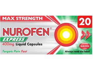 Nurofen Express 400mg Liquid Capsules Ibuprofen x20