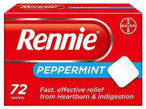 Rennie Peppermint 72 Tablets