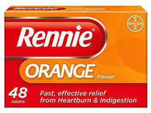 Rennie Orange Flavour 48 Tablets