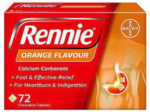 Rennie Orange Flavour - 72 Chewable Tablets