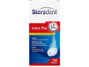 Steradent Active Plus 136 Tablets
